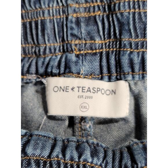 Free People x One Teaspoon Parachute Denim Jeans  Pull-On Light Wash Plus Sz XXL - Picture 5 of 16